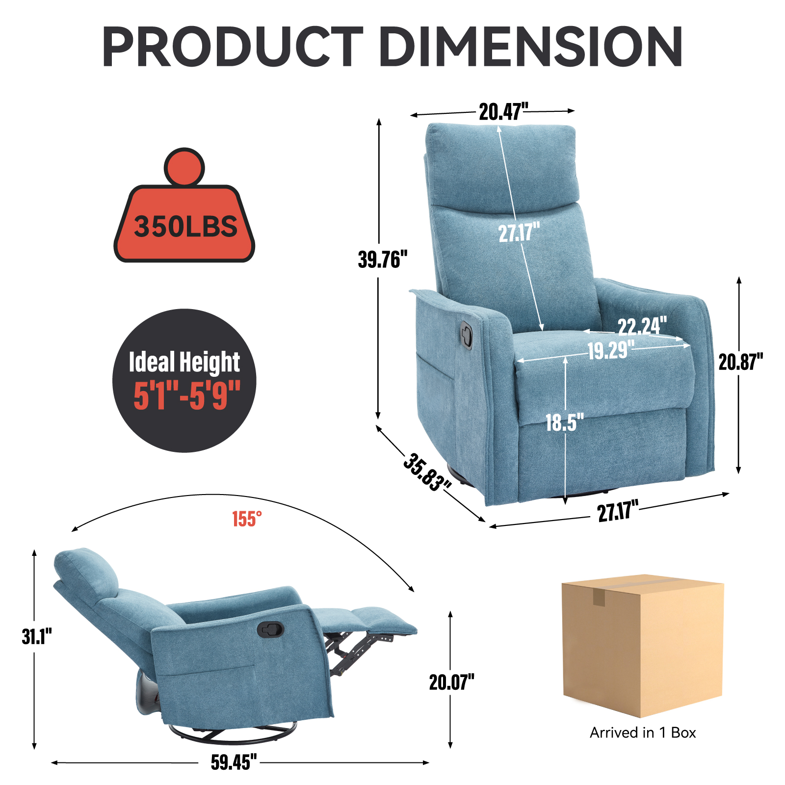 RHHVVR W1803P251883 Blue — original product dimensions and box count