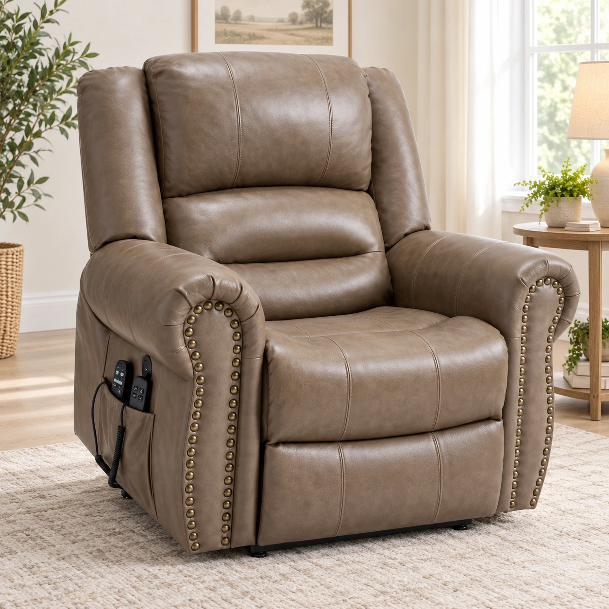 Large Dual-Motor Lift Recliner