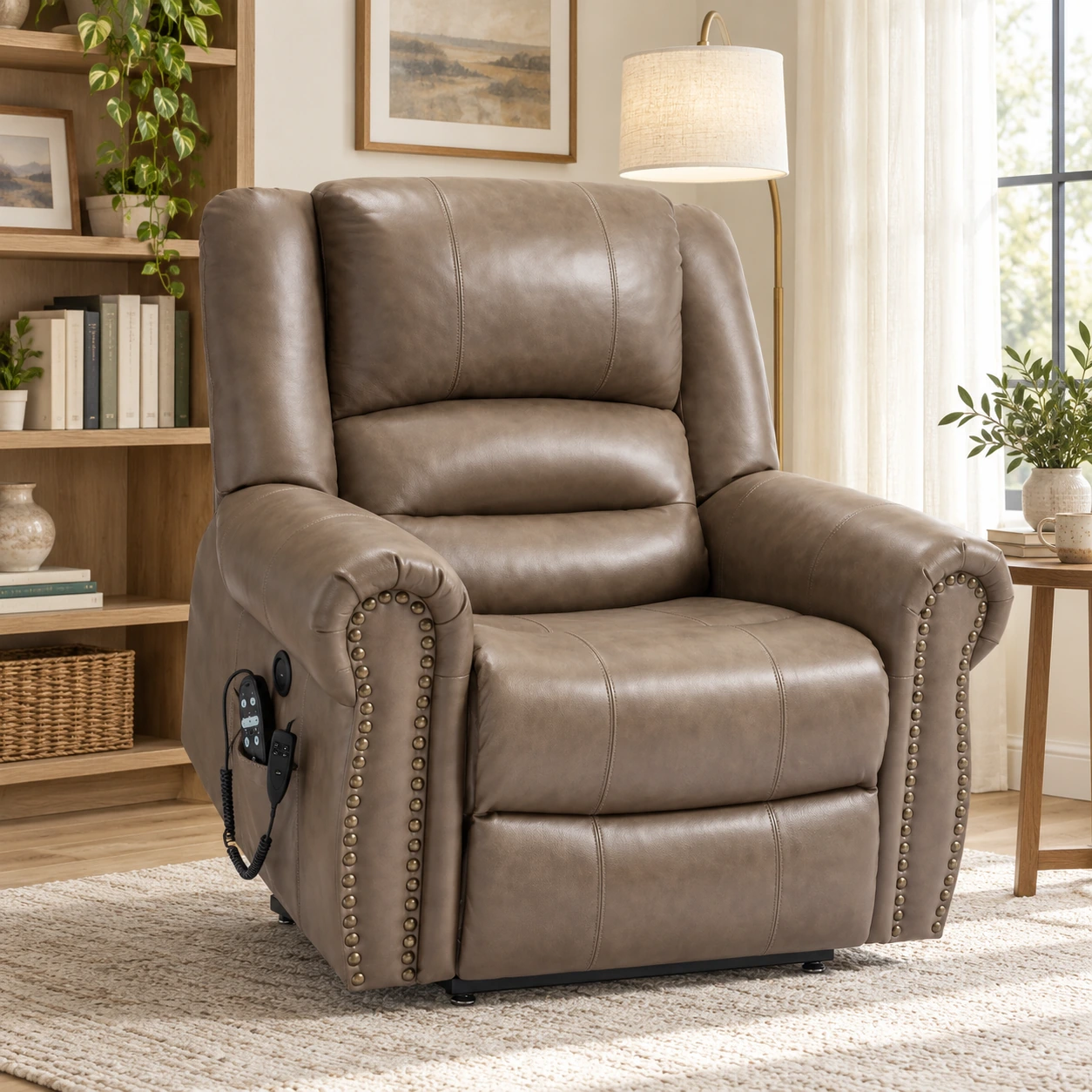 RHHVVR W1803S00075 Brown — empty chair in reading corner
